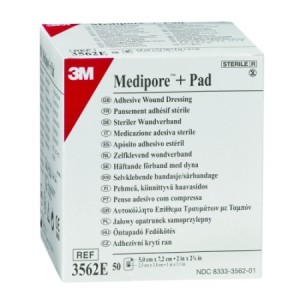 Pansements - Pansement Medipore + PAD stérile 5 x 7,2 cm