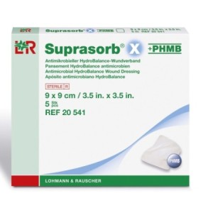 Pansements Absorbants - Pansement Hydrobalance Antimicrobien | Suprasorb x + PHMB