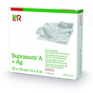 Pansements Absorbants - Pansement Antimicrobien Alginate Calcium et Argent | Suprasorb A + AG