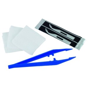 Sets de soins - Set Ablation Fils N°1 | Pince - Lame coupe fils - Compresses