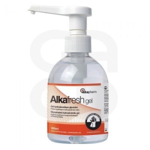 Hygiène des mains - ALKAFRESH 300 ml Gel hydroalcoolique avec pompe