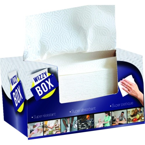 Essuie-tout 180F 21 x 21cm WIZZY BOX