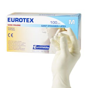 Gants - Gants d'Examen en Latex Non Poudrés Stérile - Taille S/M/L - Eurotex