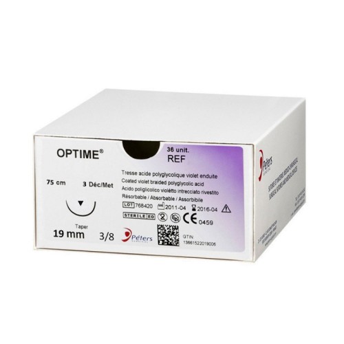 Suture Optime Dec 1,5 Usp 4/0 13 mm F75 cm