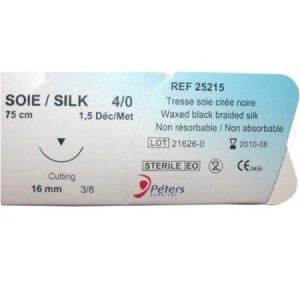 Suture, fils et cutanées adhésives - Fils de Suture FILAPEAU | Boite x12 - En Soie