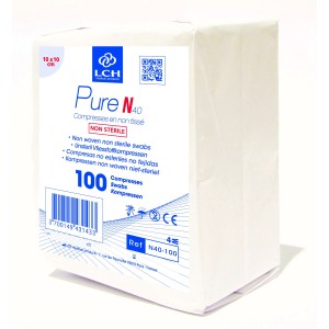 Compresses - Compresses non tissées PURE N40 - Non stériles - Boîte de 100 - 40 g