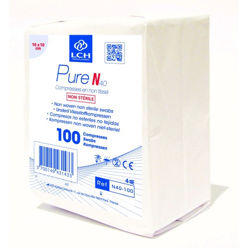 Compresses non tissées PURE N40 - Non stériles