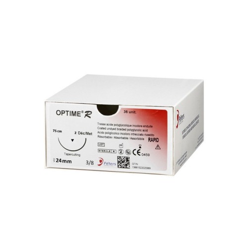 Fils de Suture Résorbable Rapide | FILAPEAU OPTIME R - Boite x36