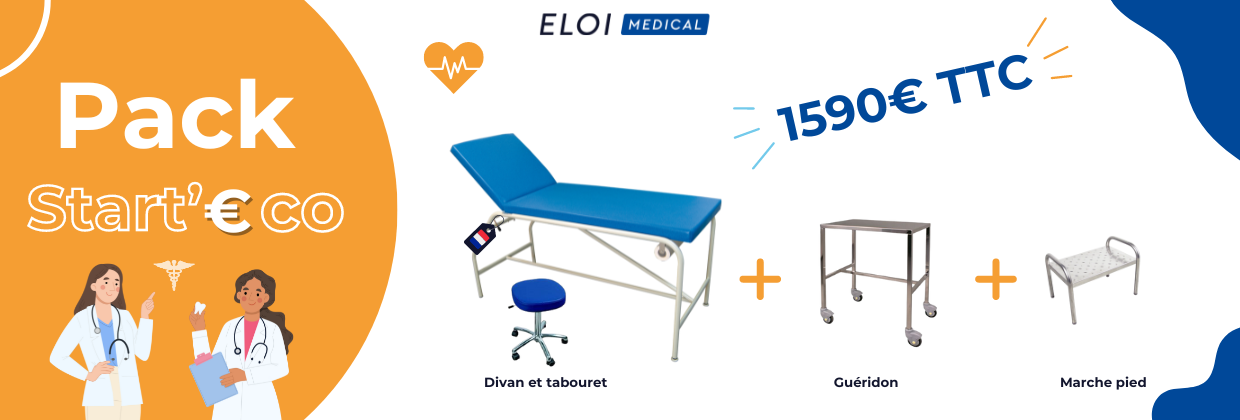 Pack complet table d’examen médical Promotal – Start’ECO - 100% Made in France